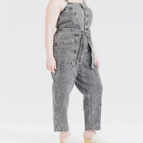 NWOT Universal Thread Acid Wash Jumpsuit 14 - Picture 6 of 7